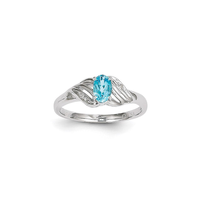 14k White Gold WG LBT Dia Ring