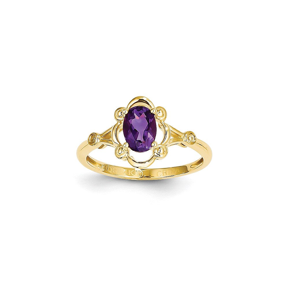 10k Yellow Gold AM Dia Ring