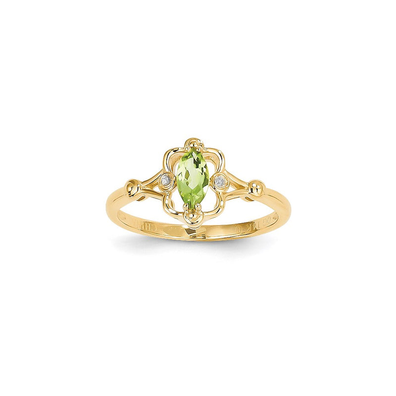 14k Yellow Gold PE Dia Ring