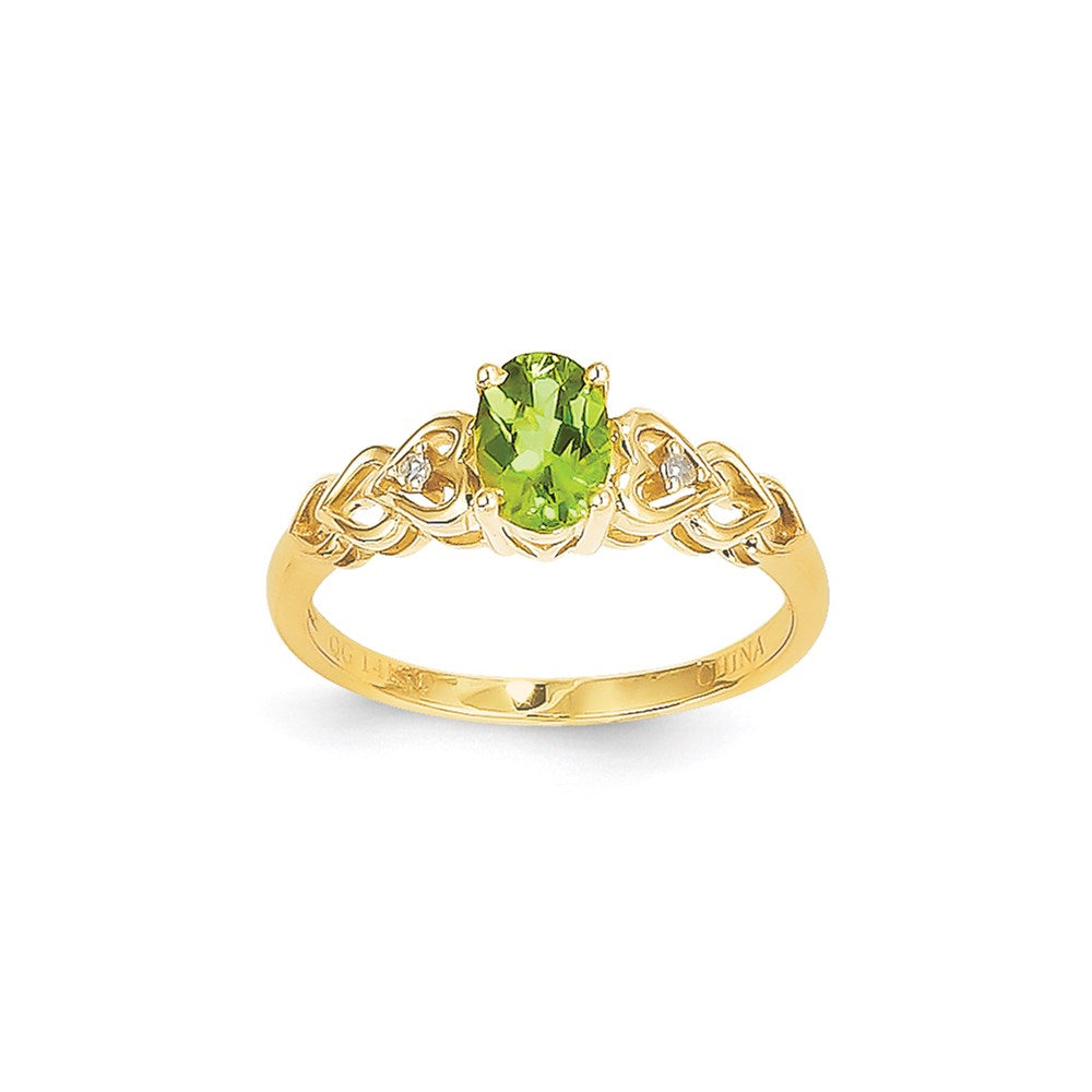 14k Yellow Gold PE Dia Ring