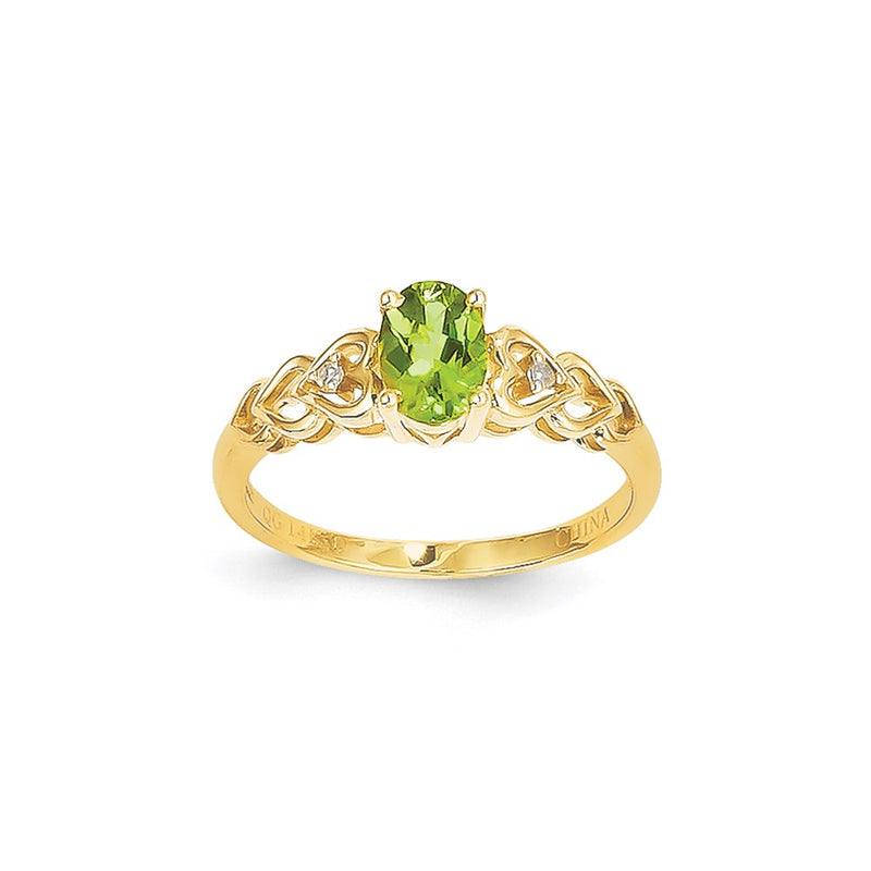 14k Yellow Gold PE Dia Ring