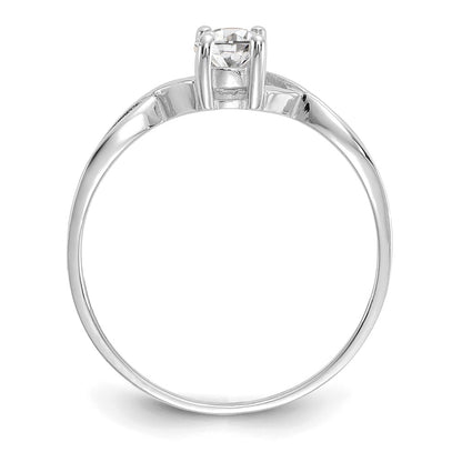 14k White Gold Topaz Birthstone Ring
