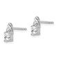 14k White Gold White Topaz Diamond Earring
