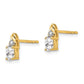 14K Diamond and White Topaz Earrings