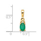 14k Yellow Gold Emerald and Diamond Pendant