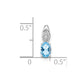 14k White Gold Aquamarine Diamond Pendant