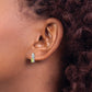14k White Gold Peridot Diamond Earring