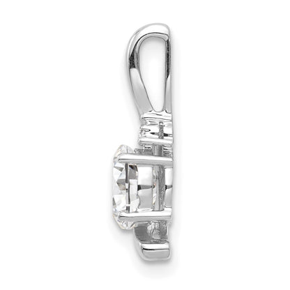 14k White Gold White Topaz Diamond Pendant