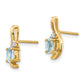 14K Diamond and Aquamarine Earrings