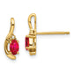 14k Ruby and Diamond Post Earrings