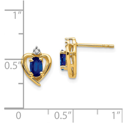 14K Diamond and Sapphire Earrings