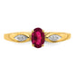 14K Yellow Gold Ruby and Real Diamond Ring