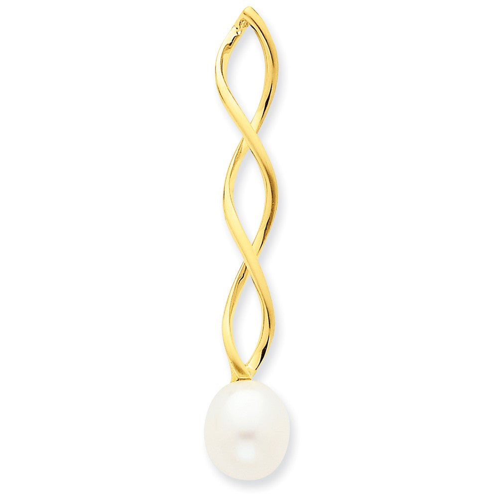 14k Yellow Gold FW Cultured Pearl Pendant