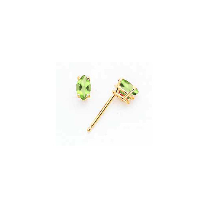 14k Yellow Gold 5x2.5mm Marquise Peridot Earrings