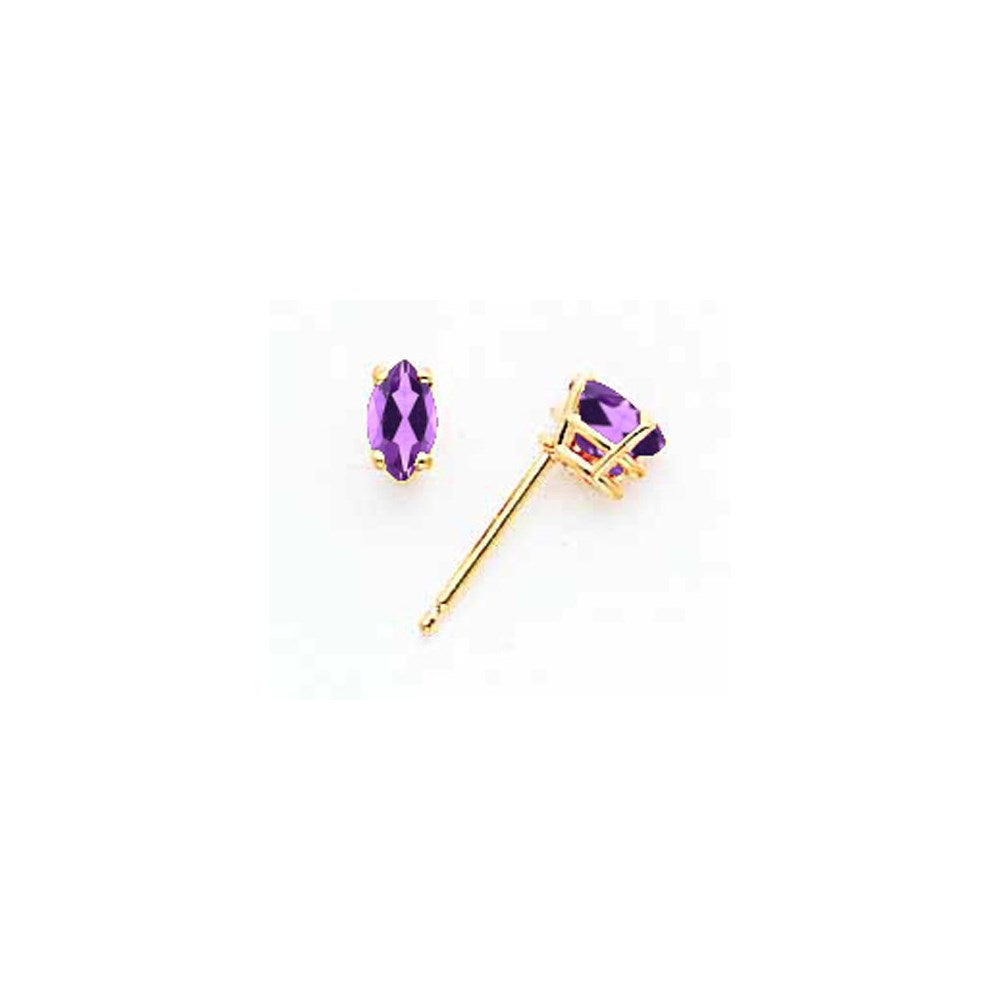 14k Yellow Gold 5x2.5mm Marquise Tsavorite Earrings
