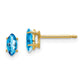 14k Yellow Gold 6x3mm Marquise Blue Topaz Earrings