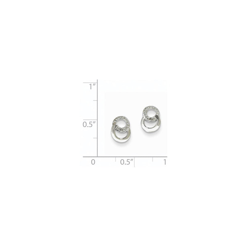 14k White Gold Real Diamond Earrings