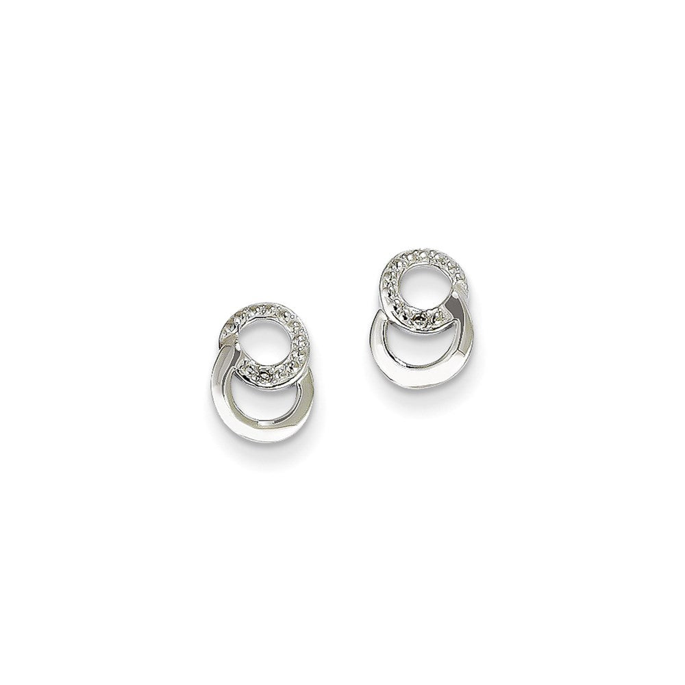 14k White Gold Real Diamond Earrings