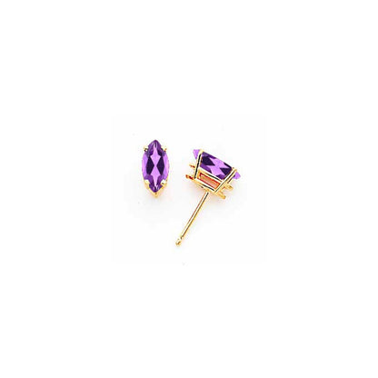 14k Yellow Gold Tsavorite marquis stud Earrings