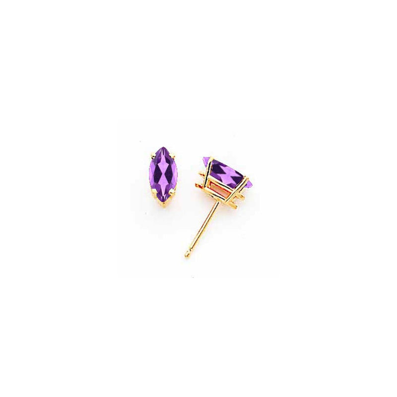 14k Yellow Gold Tsavorite marquis stud Earrings