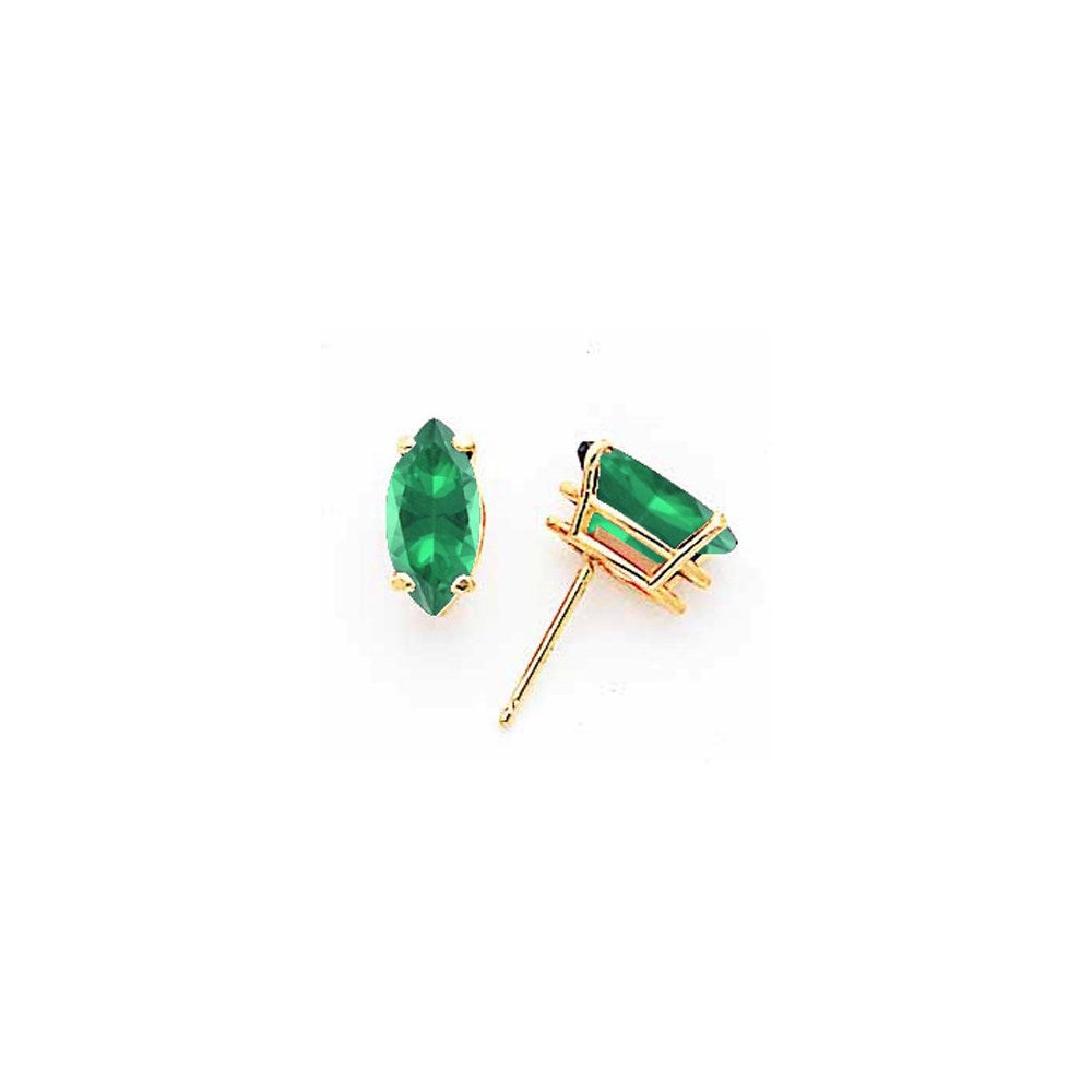 14k Yellow Gold 10x5mm Marquise Mount St. Helens Earrings
