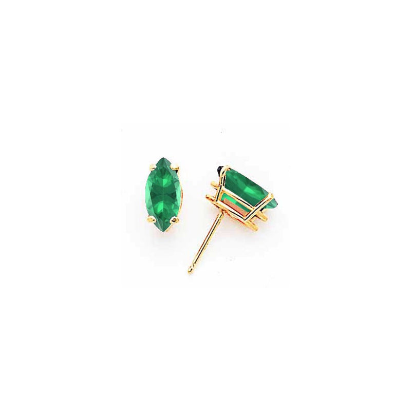 14k Yellow Gold 10x5mm Marquise Mount St. Helens Earrings