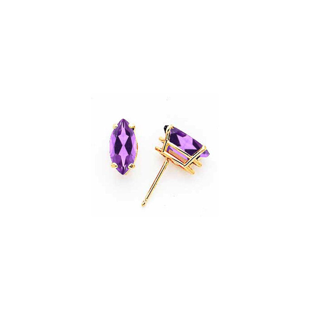 14k Yellow Gold 12x6mm Marquise Tsavorite Earrings