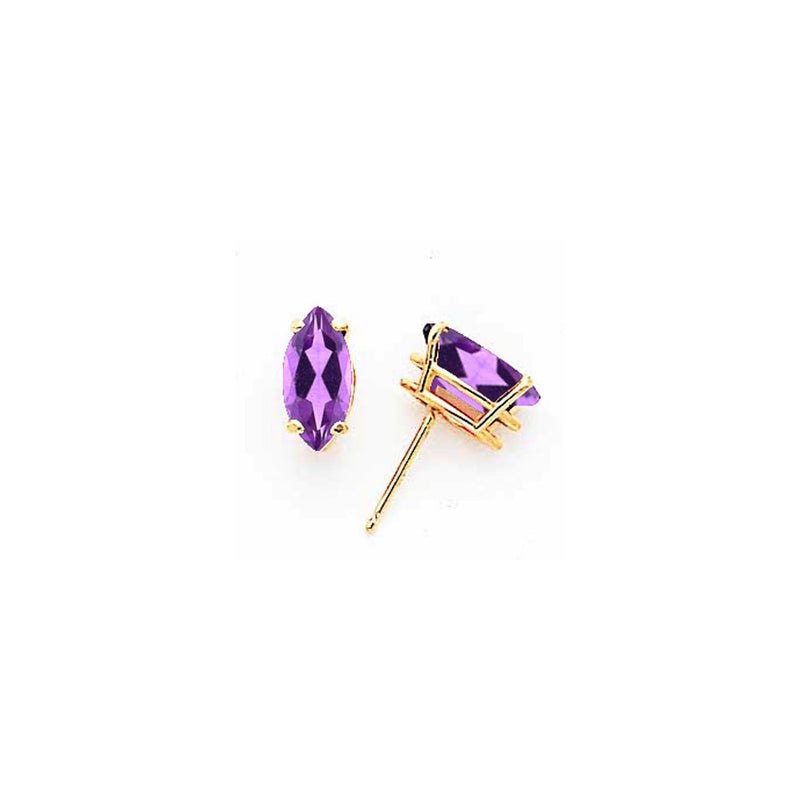 14k Yellow Gold 12x6mm Marquise Tsavorite Earrings