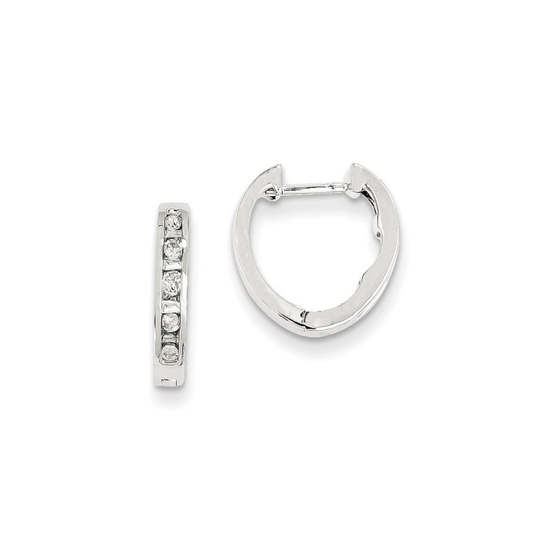 14k White Gold Dia Earrings