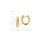 14k Yellow Gold Real Diamond Hinged Hoop Earrings XE1348A