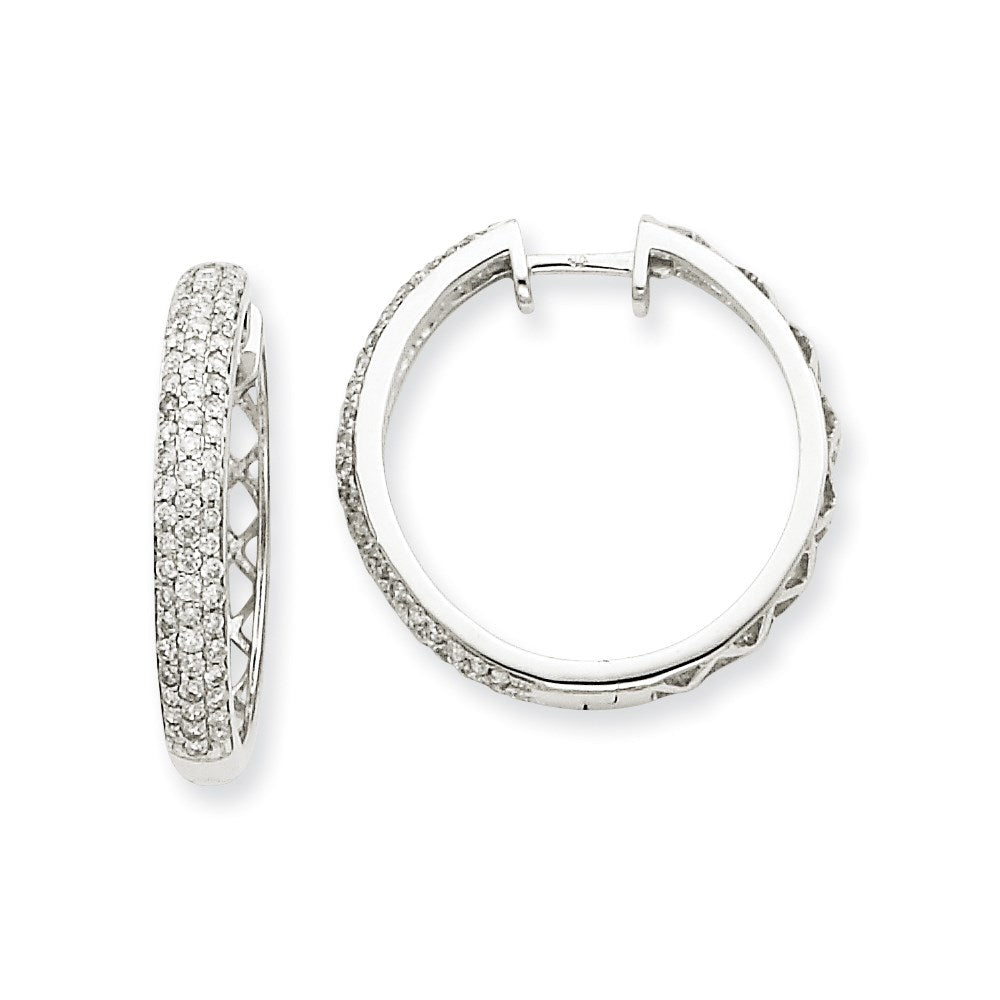 14k White Gold Dia Earrings