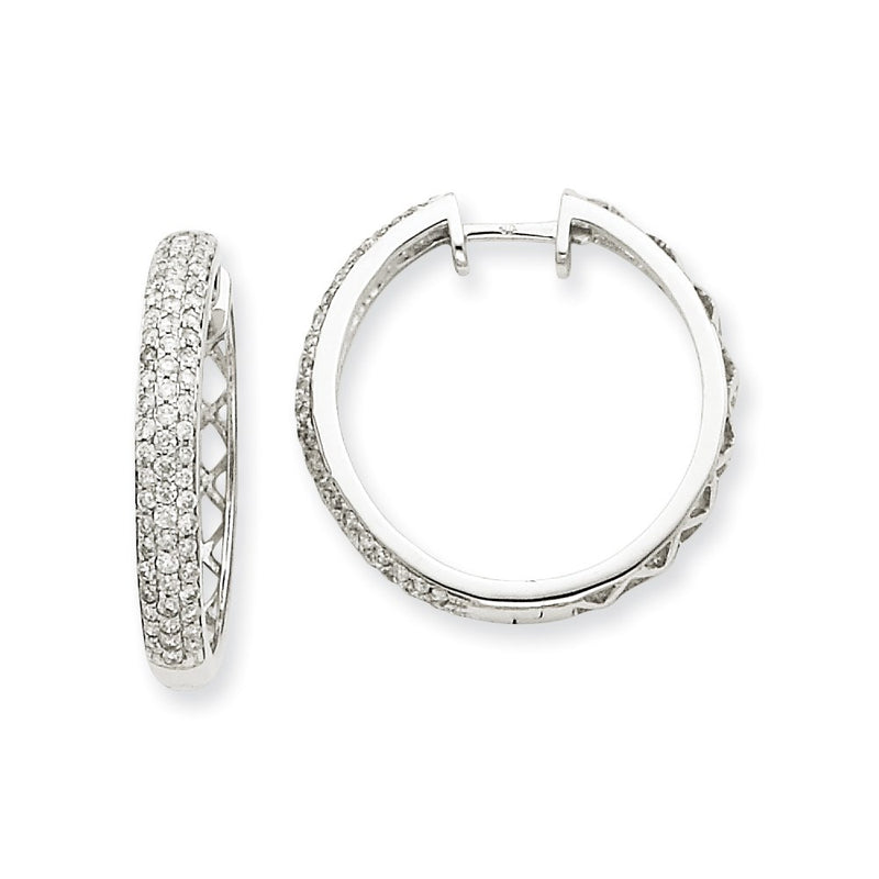 14k White Gold Dia Earrings