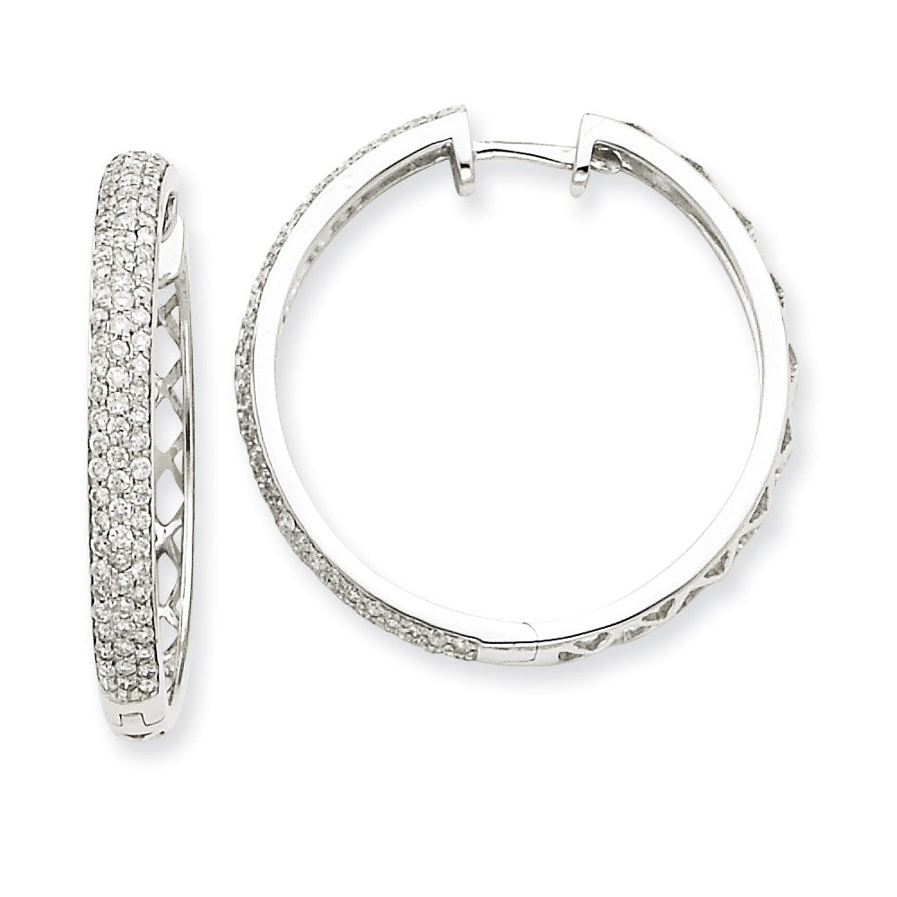 14k White Gold Dia Earrings