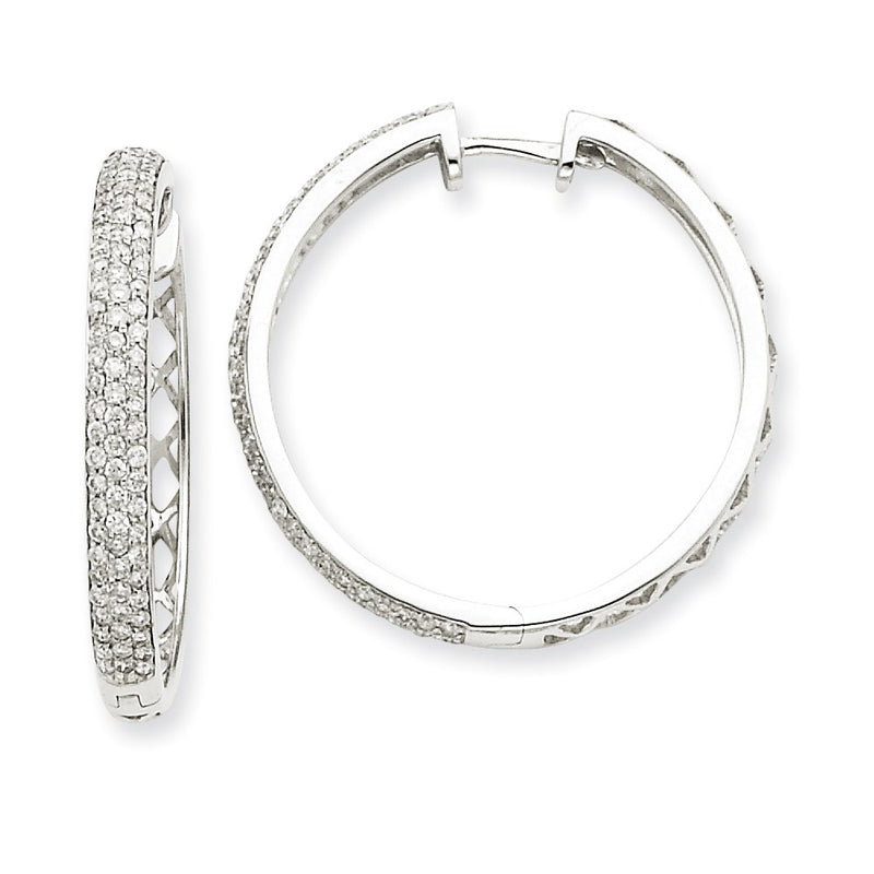 14k White Gold Dia Earrings