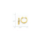14k Yellow Gold Real Diamond Hinged Hoop Earrings XE1525AA
