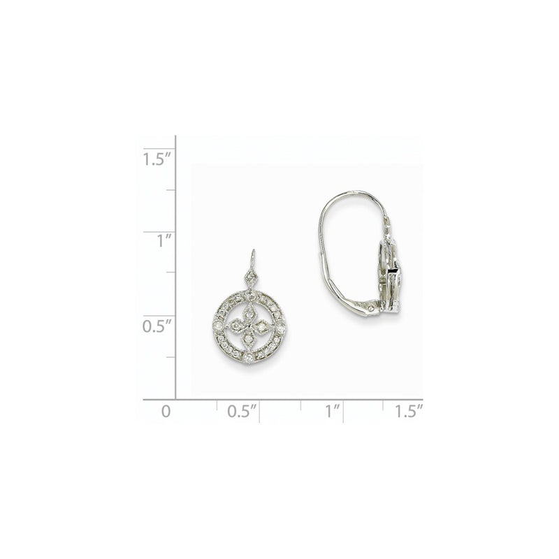 14k White Gold AA Real Diamond Earrings