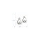14k White Gold Real Diamond Claddagh Post Earrings