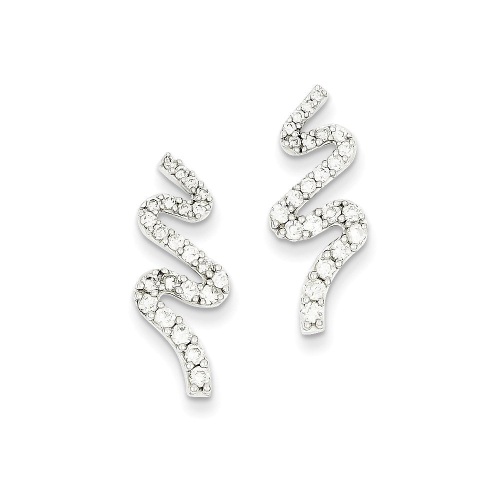 14k White Gold Dia Earrings
