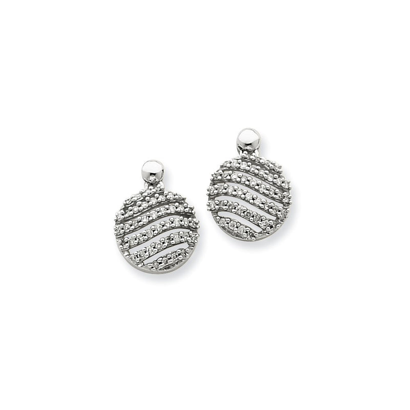 14k White Gold Dia Earrings