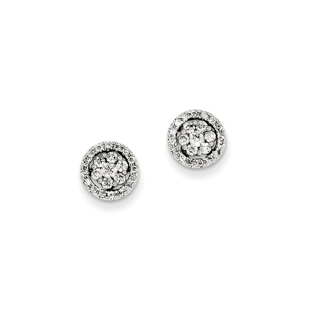 14k White Gold Dia Earrings