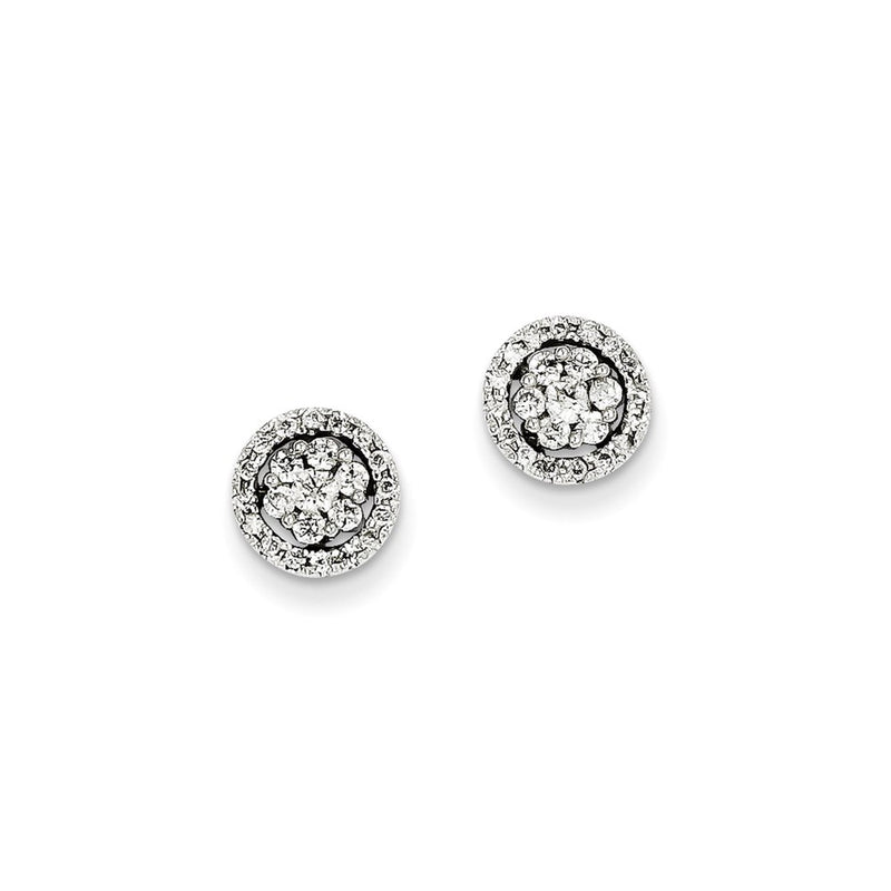 14k White Gold Dia Earrings