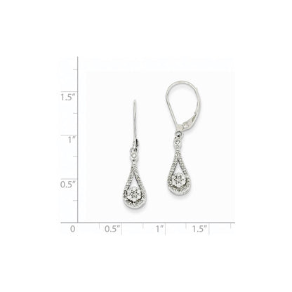 14k White Gold Real Diamond Hinged Hoop Earrings