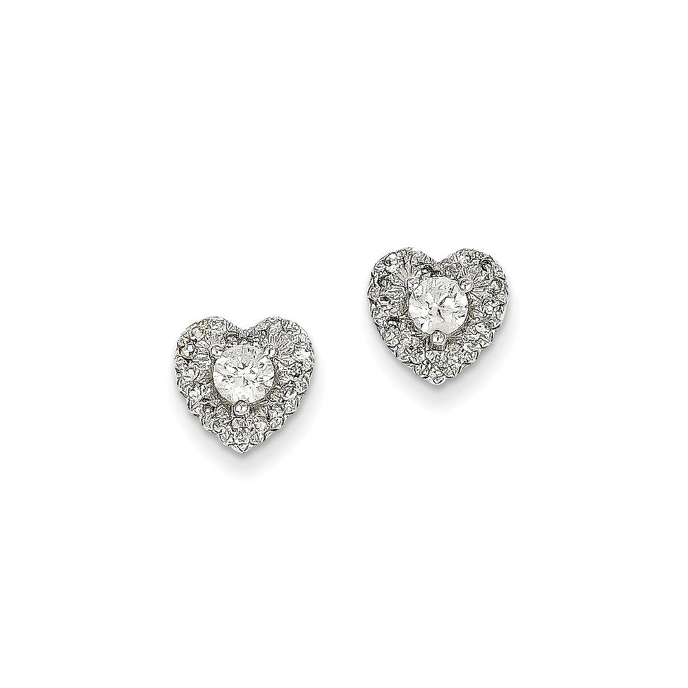 14k White Gold Dia Earrings
