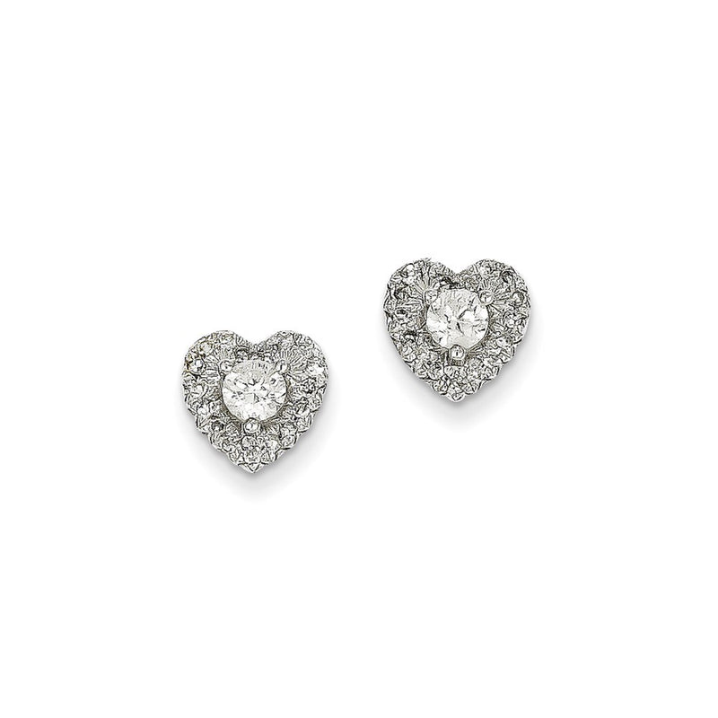 14k White Gold Dia Earrings