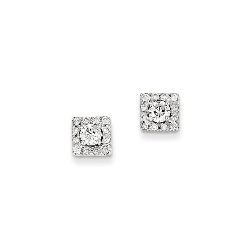 14k White Gold Dia Earrings