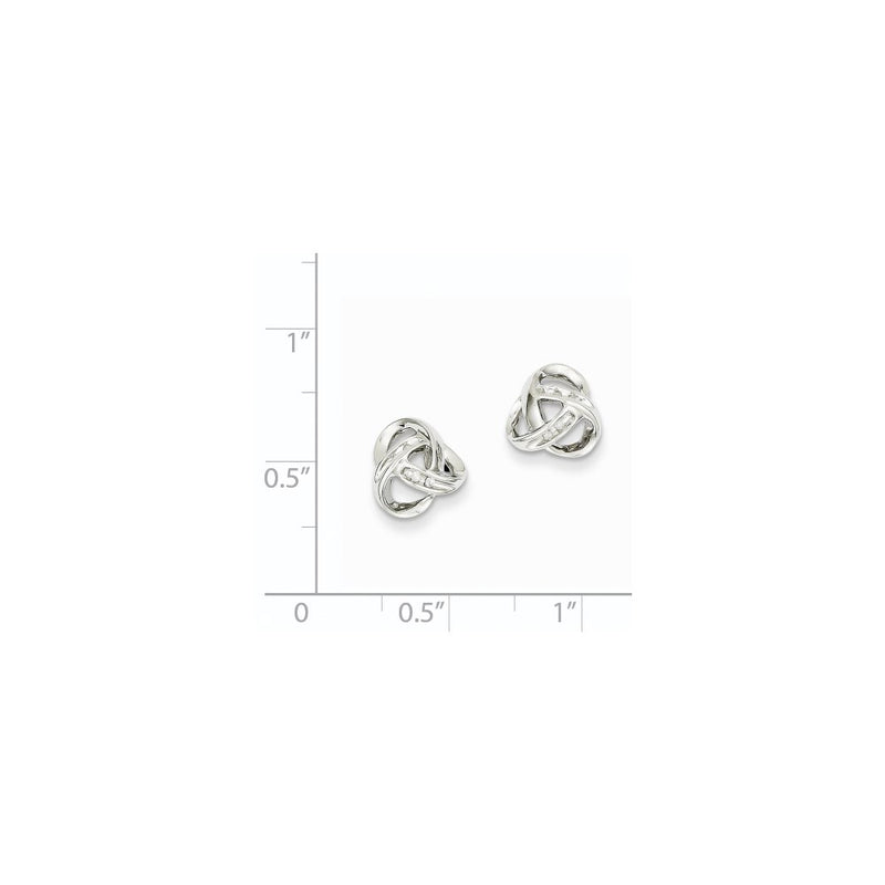 14k White Gold Real Diamond Post Earrings