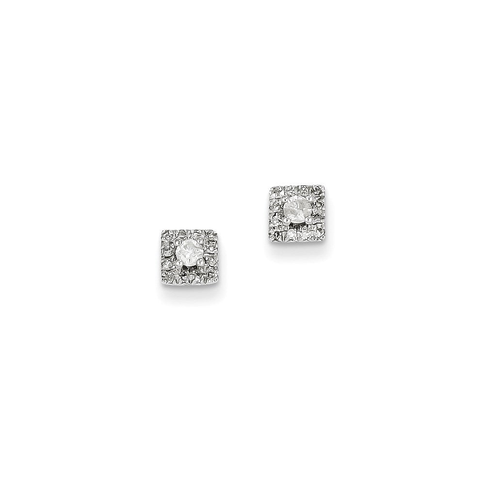 14k White Gold Dia Earrings