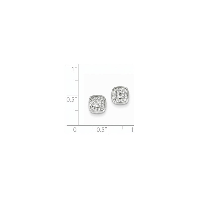 14k White Gold Real Diamond Post Earrings