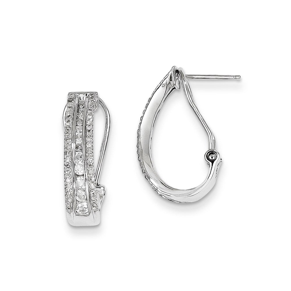 14k White Gold Dia Earrings