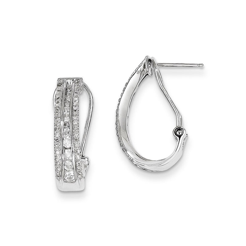 14k White Gold Dia Earrings